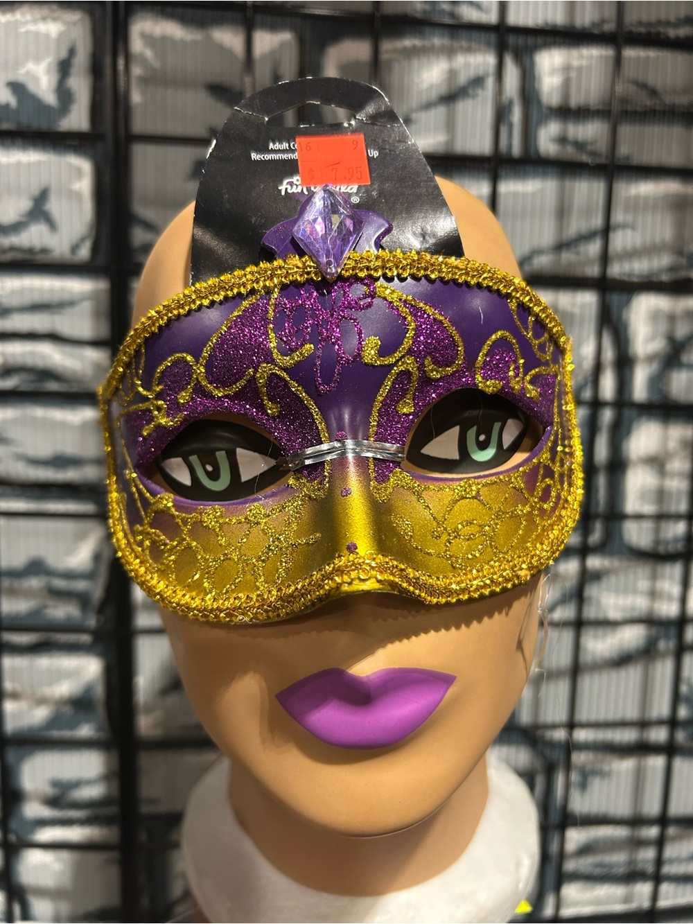 Purple and Gold Masquerade Eye Mask by